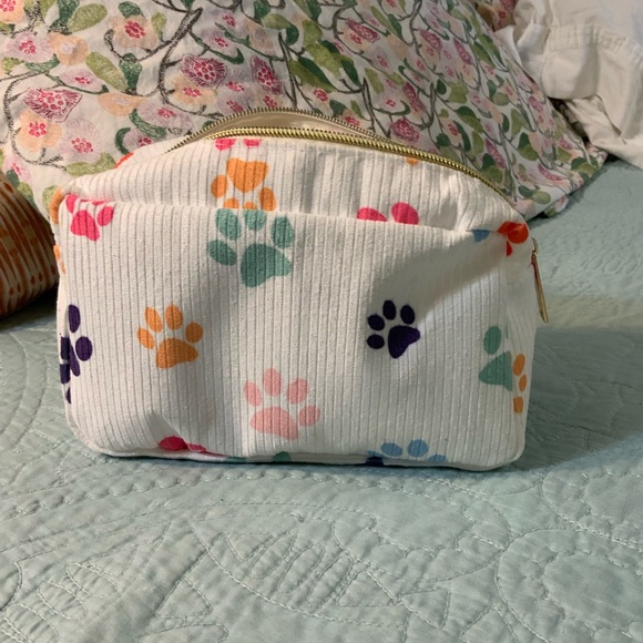 @glitterpaws Other - Colorful Paw Print make up bag filled with goodies